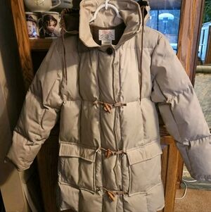 Vtg Orvis Womens Tan/Brown Down Filled Sz 12 Tall Made In Canada